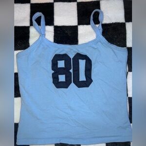 Edikted Light Blue Camisole with '80' Design